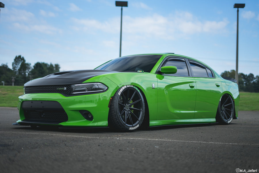 A 2016 Dodge Charger 392 on Blaque Diamond BD-11 Gloss Black Wheels