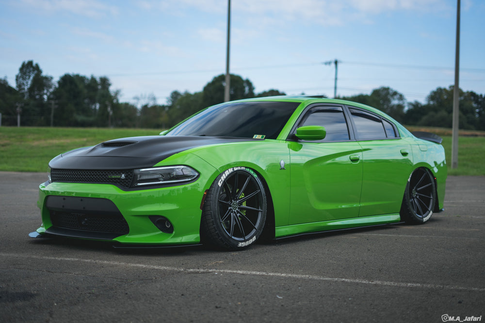 A 2016 Dodge Charger 392 on Blaque Diamond BD-11 Gloss Black Wheels