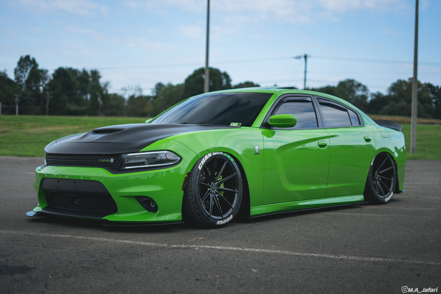 A 2016 Dodge Charger 392 on Blaque Diamond BD-11 Gloss Black Wheels