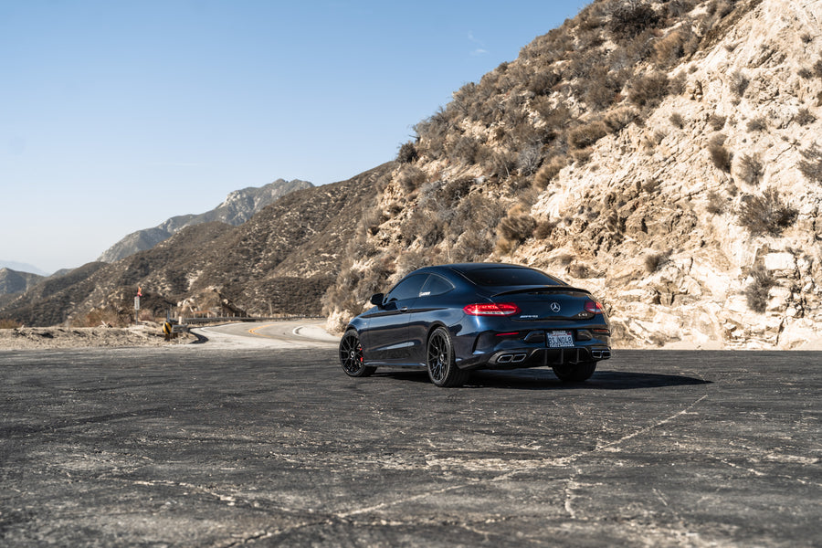 A 2017 Mercedes-Benz C43 AMG Coupe on Blaque Diamond BD-F18 Gloss Black Wheels