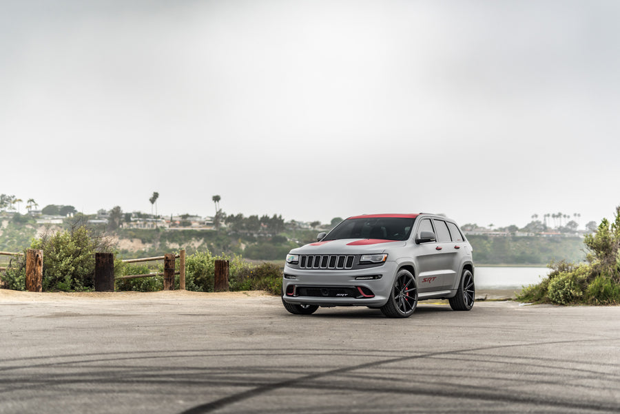 A 2014 Jeep Grand Cherokee SRT8 on Blaque Diamond BD11 Gloss Black Wheels