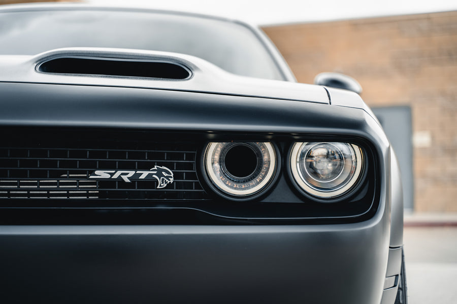 A 2019 Dodge Demon Redeye Widebody on Blaque Diamond BD-F18 Gloss Black Wheels