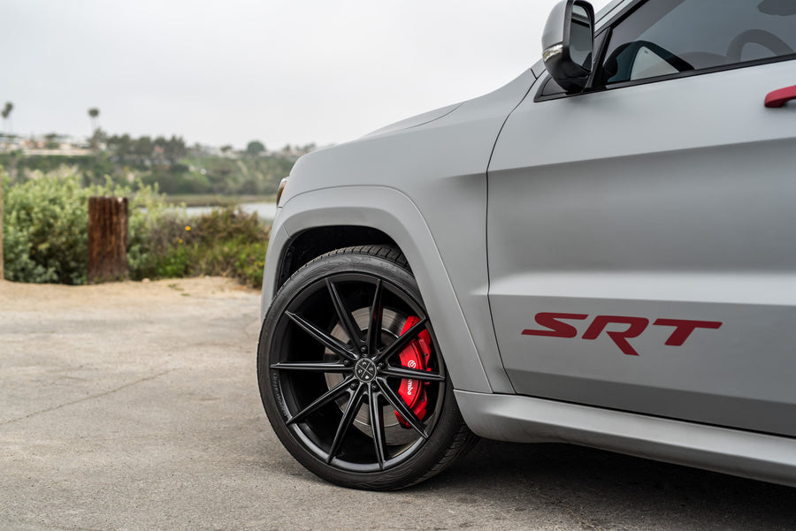 A 2014 Jeep Grand Cherokee SRT8 on Blaque Diamond BD11 Gloss Black Wheels