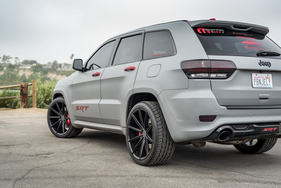 A 2014 Jeep Grand Cherokee SRT8 on Blaque Diamond BD11 Gloss Black Wheels