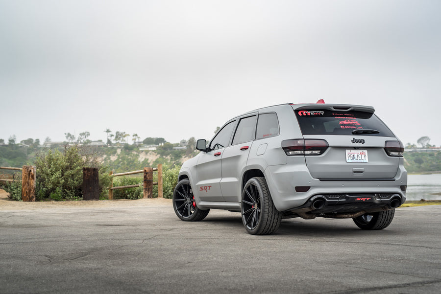 A 2014 Jeep Grand Cherokee SRT8 on Blaque Diamond BD11 Gloss Black Wheels