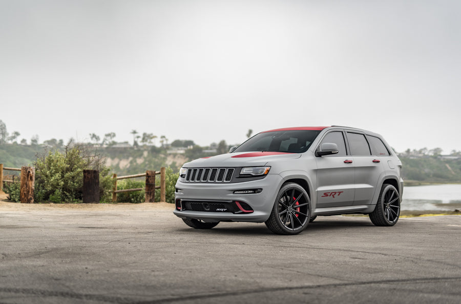 A 2014 Jeep Grand Cherokee SRT8 on Blaque Diamond BD11 Gloss Black Wheels
