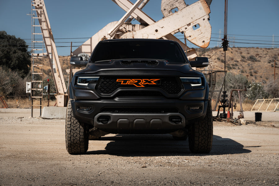 A 2022 Ram 1500 TRX on Blaque Diamond BD-O102 Textured Black Wheels