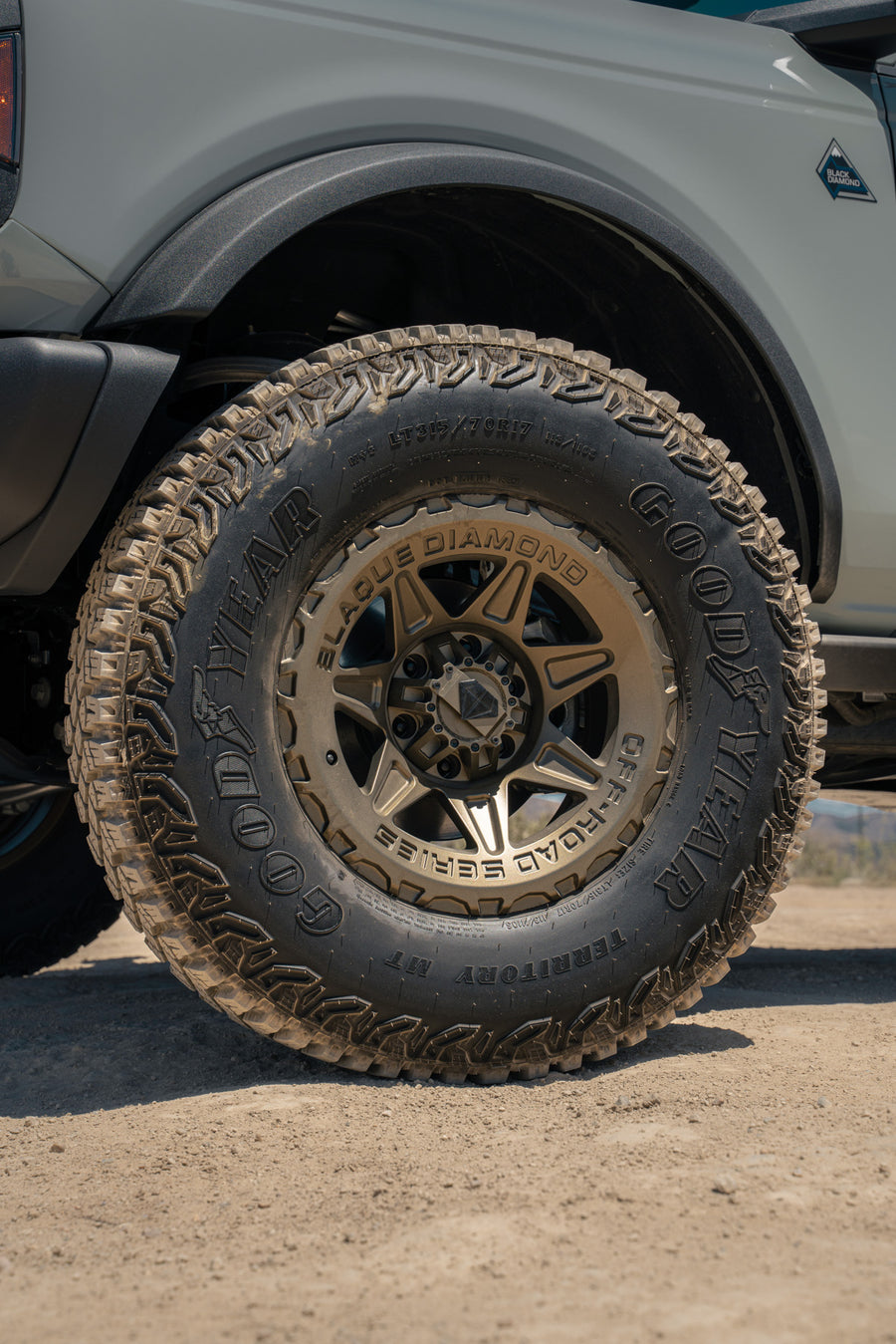 A 2022 Ford Bronco on Blaque Diamond BD-O102 Matte Bronze Wheels