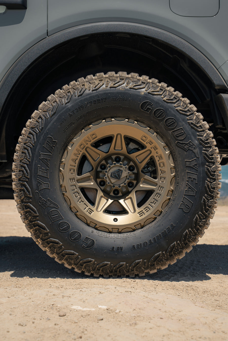 A 2022 Ford Bronco on Blaque Diamond BD-O102 Matte Bronze Wheels