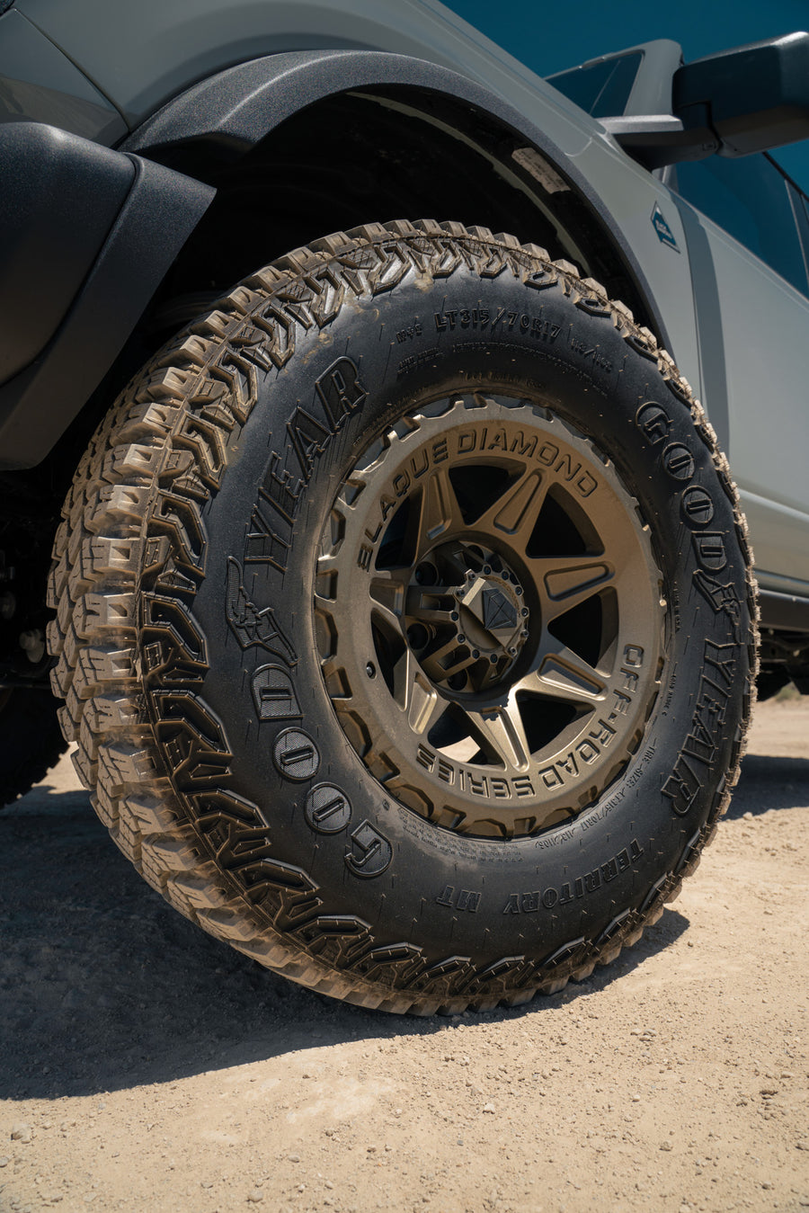 A 2022 Ford Bronco on Blaque Diamond BD-O102 Matte Bronze Wheels
