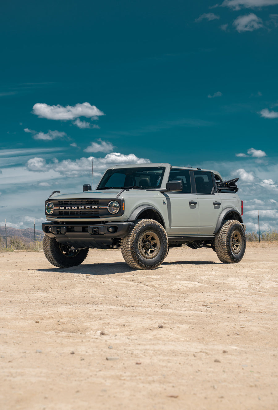 A 2022 Ford Bronco on Blaque Diamond BD-O102 Matte Bronze Wheels