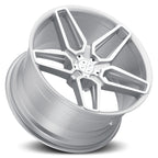 BD-17-5 Silver 22x10.5 Wheels Set - Machine Face Finish — 5x120