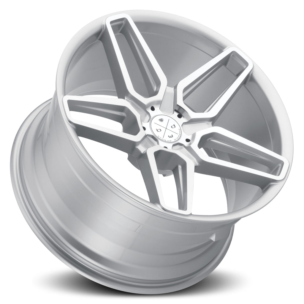 BD-17-5 22x9 Front | 22x10.5 Rear Silver w/ Machine Face Finish *NEW* (Set of 4 wheels)