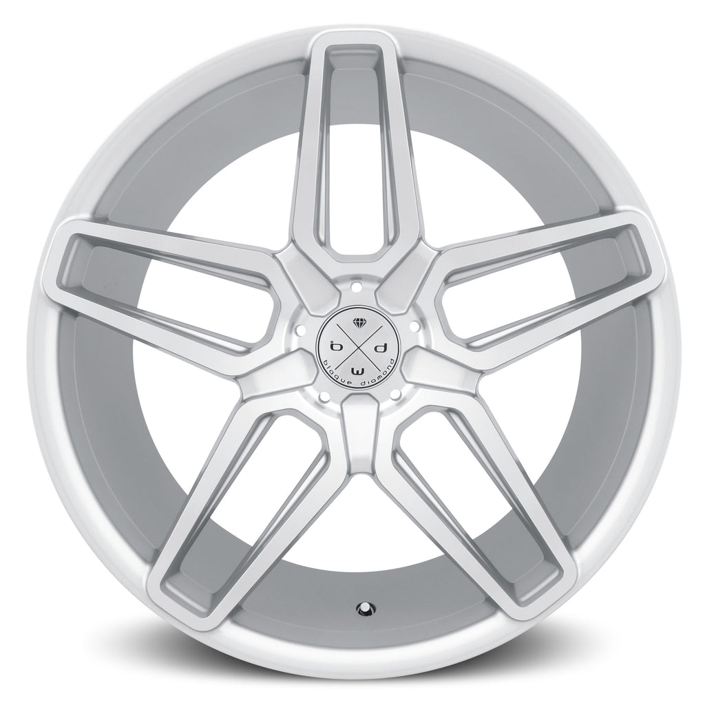 BD-17-5 Silver 22x10.5 Wheels Set - Machine Face Finish — 5x120