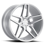 BD-17-5 22x9 Front | 22x10.5 Rear Silver w/ Machine Face Finish *NEW* (Set of 4 wheels)