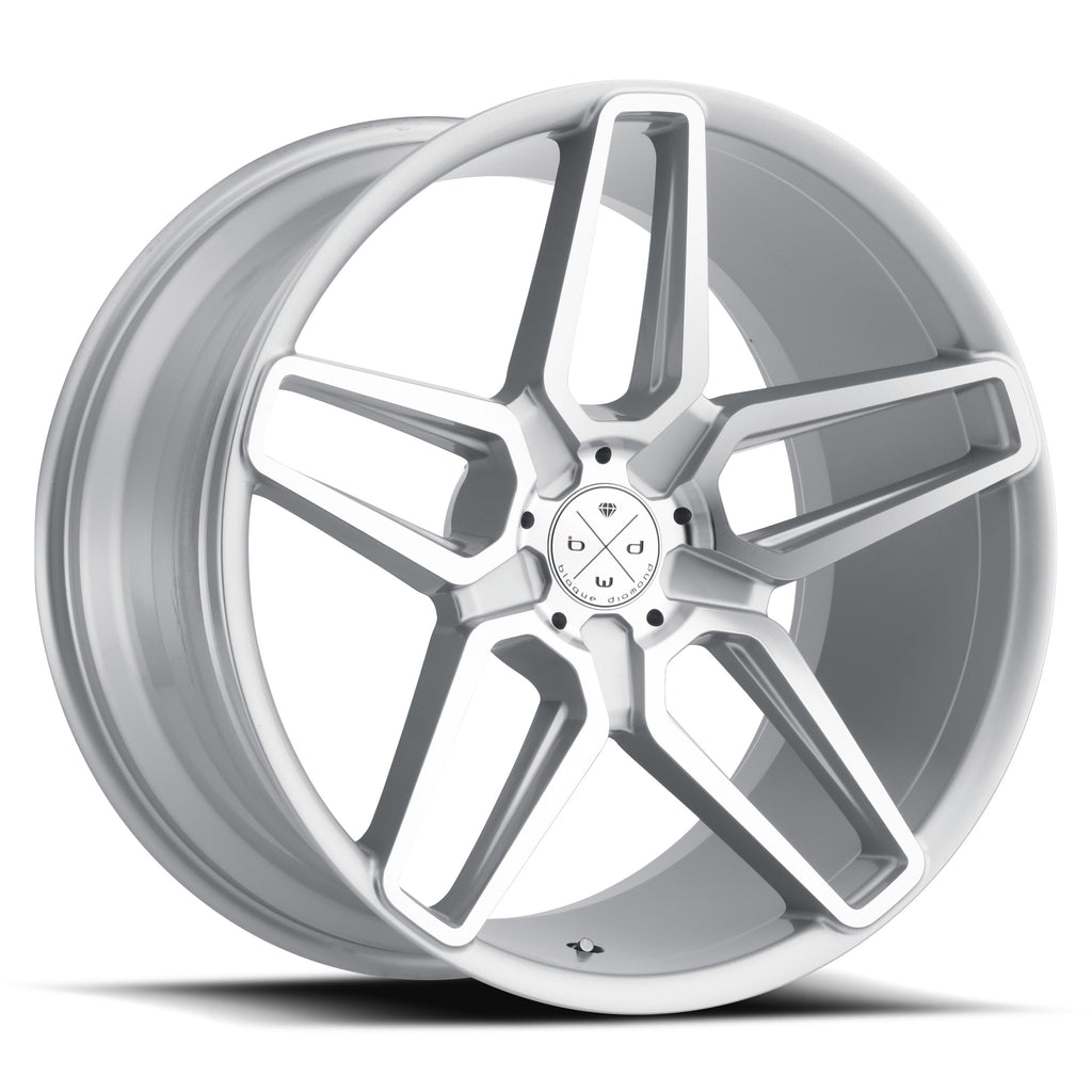 BD-17-5 Silver 22x10.5 Wheels Set - Machine Face Finish — 5x115