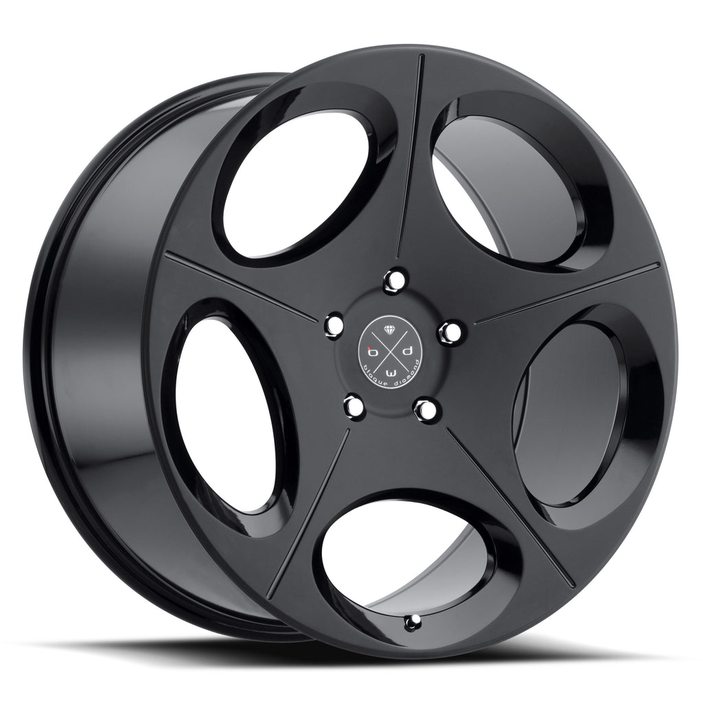 BD-77 20x10 Front | 20x10 Rear Gloss Black w/ Matte Black Face Finish *NEW* (Set of 4 wheels) — 5x120
