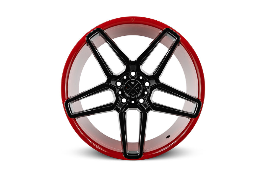 BD17-5 Gloss Black Face w/ Gloss Red Barrel | Classic Series Wheel
