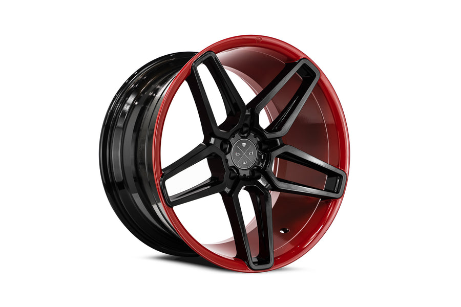 BD17-5 Gloss Black Face w/ Gloss Red Barrel | Classic Series Wheel