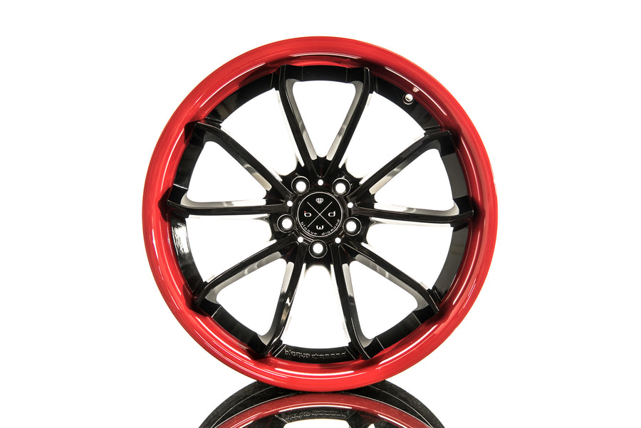 BD23 Gloss Black Face w/ Gloss Red Lip