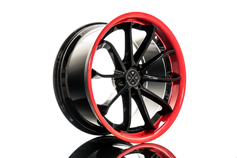 BD23 Gloss Black Face w/ Gloss Red Lip