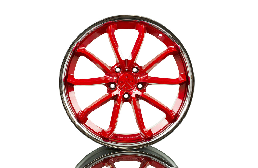 BD23 Red Center w/ Chrome Lip