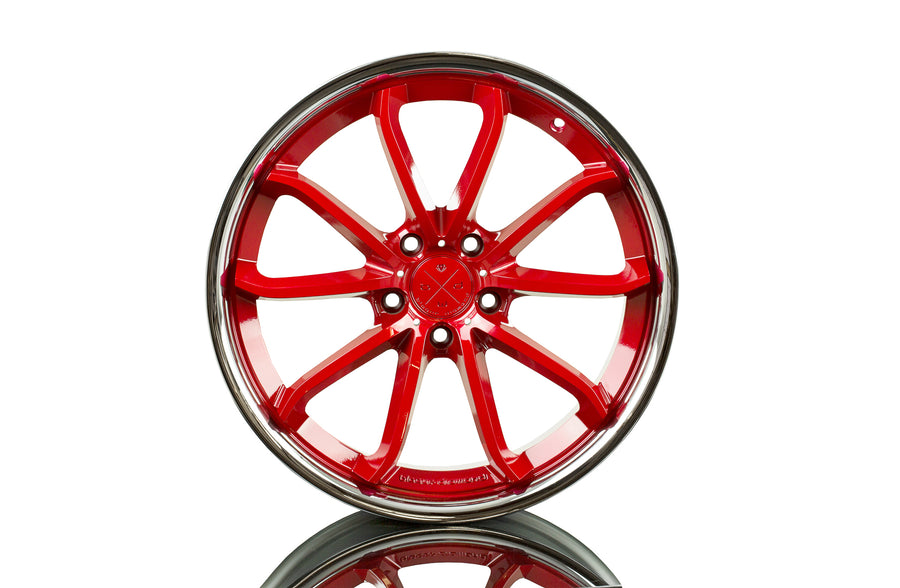 BD23 Red Center w/ Chrome Lip