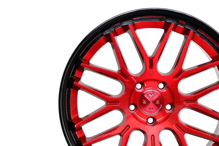 BD27 Brushed Candy Red w/ Gloss Black Lip