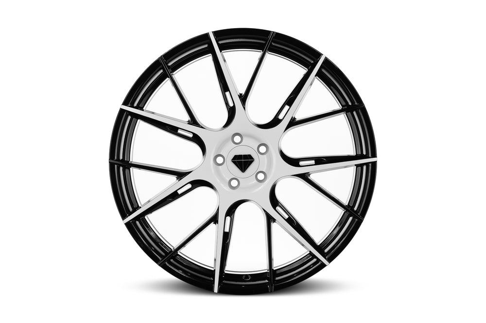 BD-F18 Gloss White Face w/ Gloss Black Barrel | Flow Forged Series Wheel