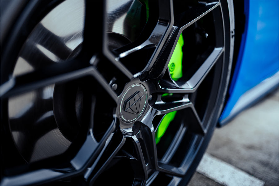 2024 Ford Mustang GT on Blaque Diamond F25 Gloss Black wheels.