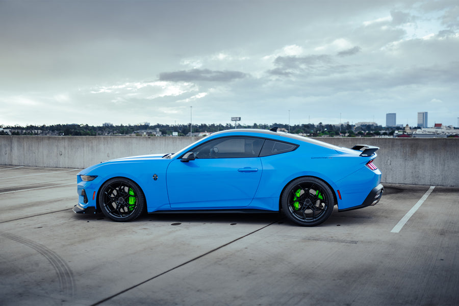 2024 Ford Mustang GT on Blaque Diamond F25 Gloss Black wheels.
