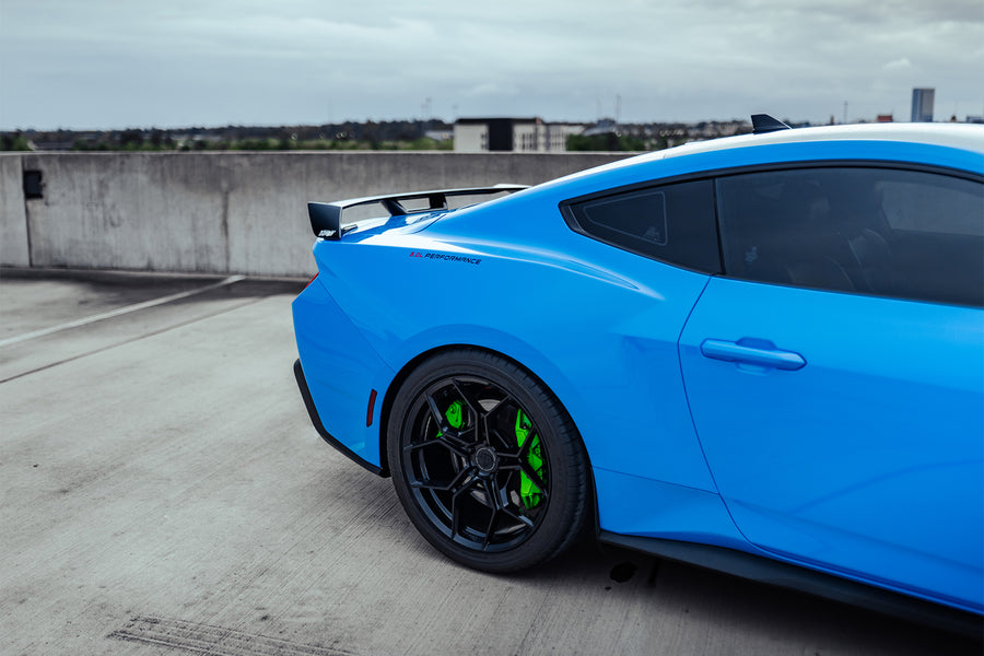 2024 Ford Mustang GT on Blaque Diamond F25 Gloss Black wheels.