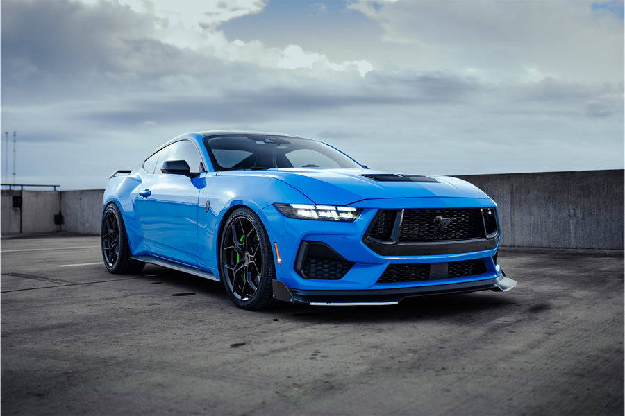 2024 Ford Mustang GT on Blaque Diamond F25 Gloss Black wheels.