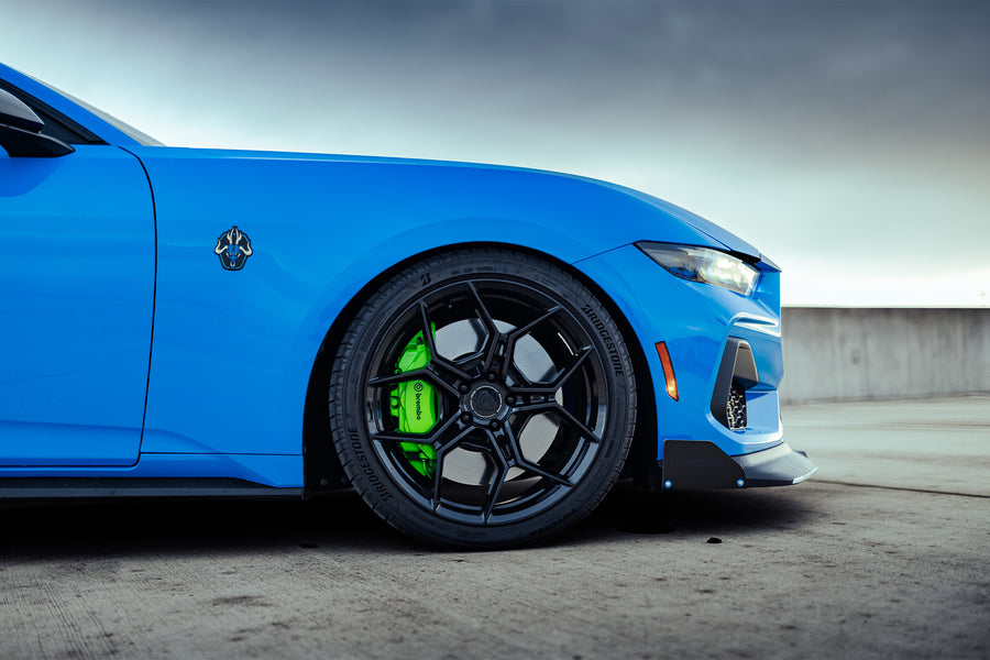 2024 Ford Mustang GT on Blaque Diamond F25 Gloss Black wheels.