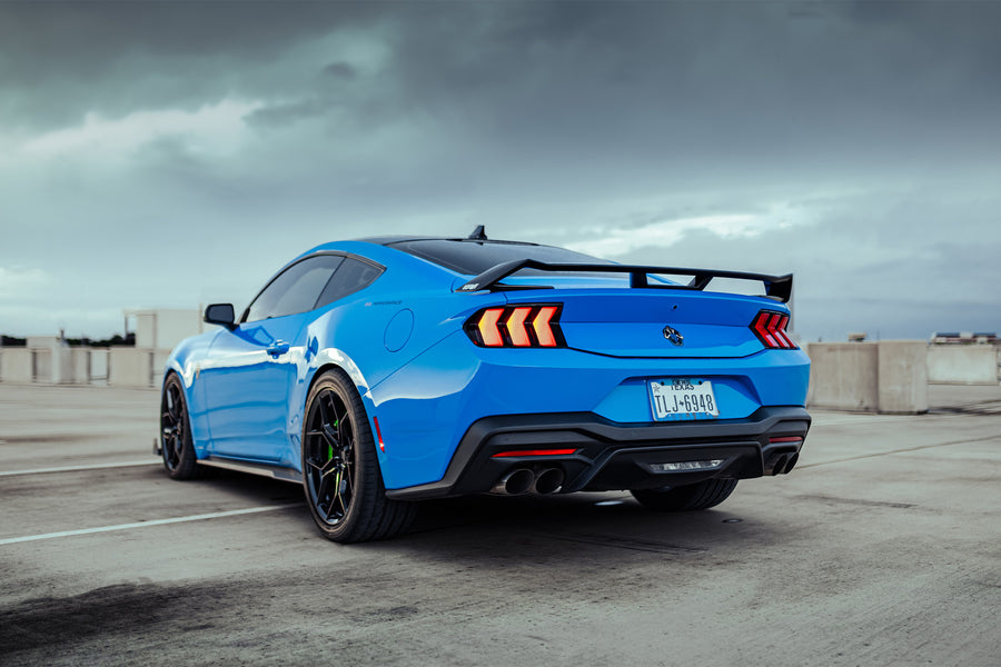 2024 Ford Mustang GT on Blaque Diamond F25 Gloss Black wheels.