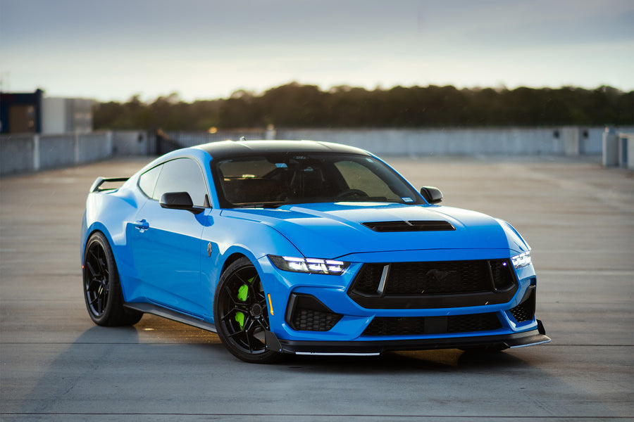 2024 Ford Mustang GT on Blaque Diamond F25 Gloss Black wheels.