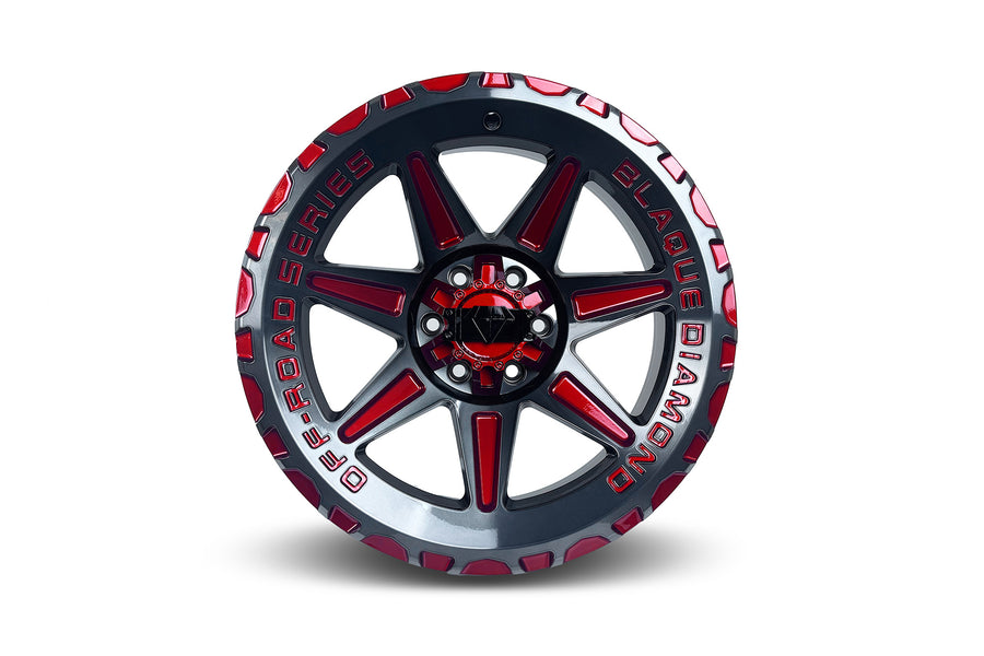 BD-O102 Tinted Machined Black w/ Candy Red | Off-road series | Blaque Diamond