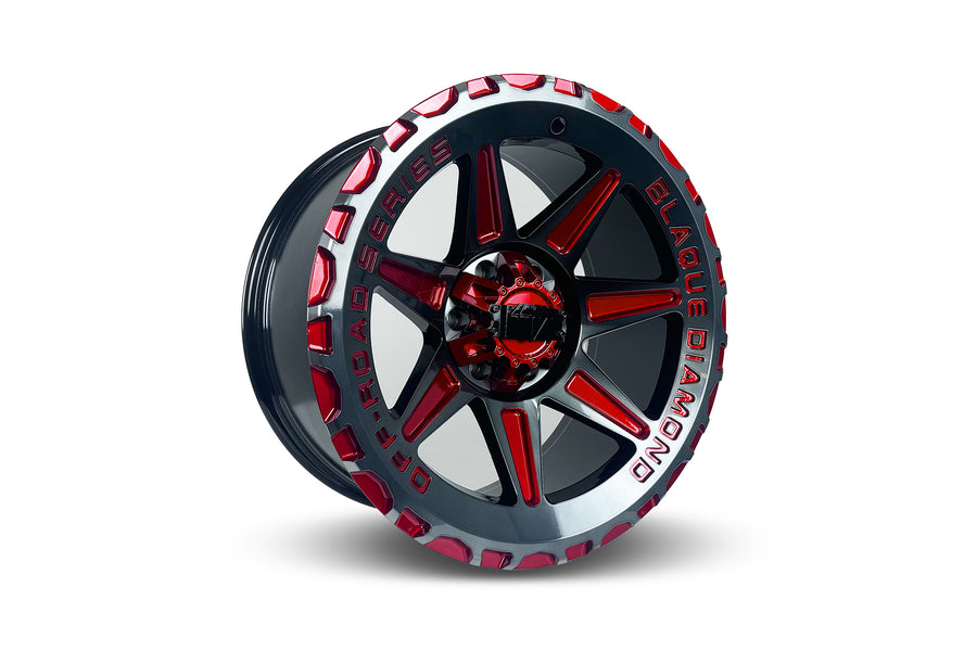 BD-O102 Tinted Machined Black w/ Candy Red | Off-road series | Blaque Diamond