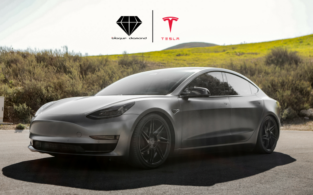 2018 Tesla Model 3 on 20" Gloss Black Blaque Diamond BD-1