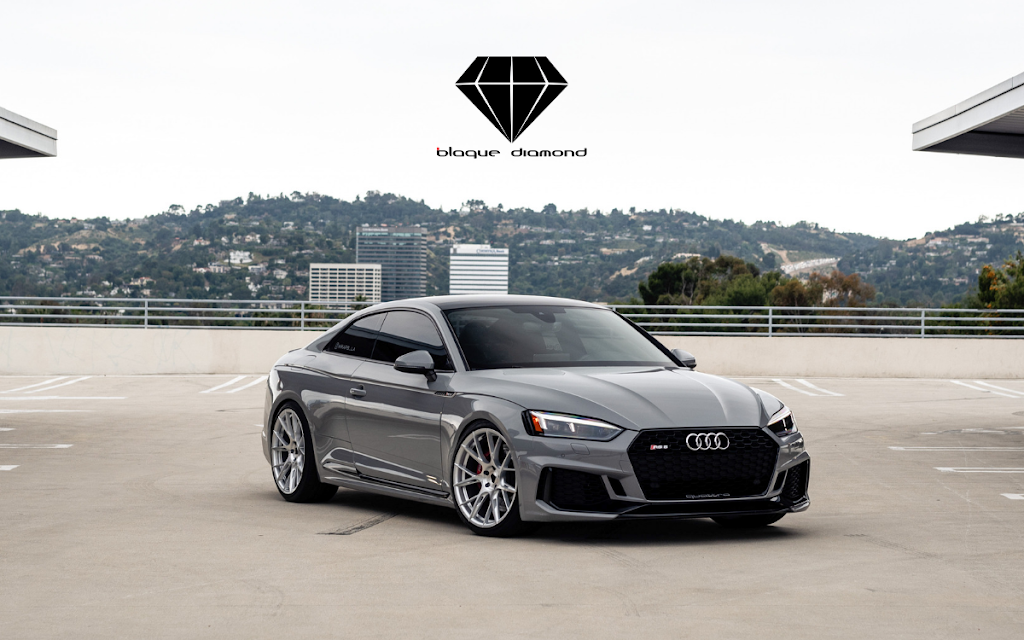 A 2018 Audi RS5 on 20" Blaque Diamond BD-F18 Brushed Silver Wheels