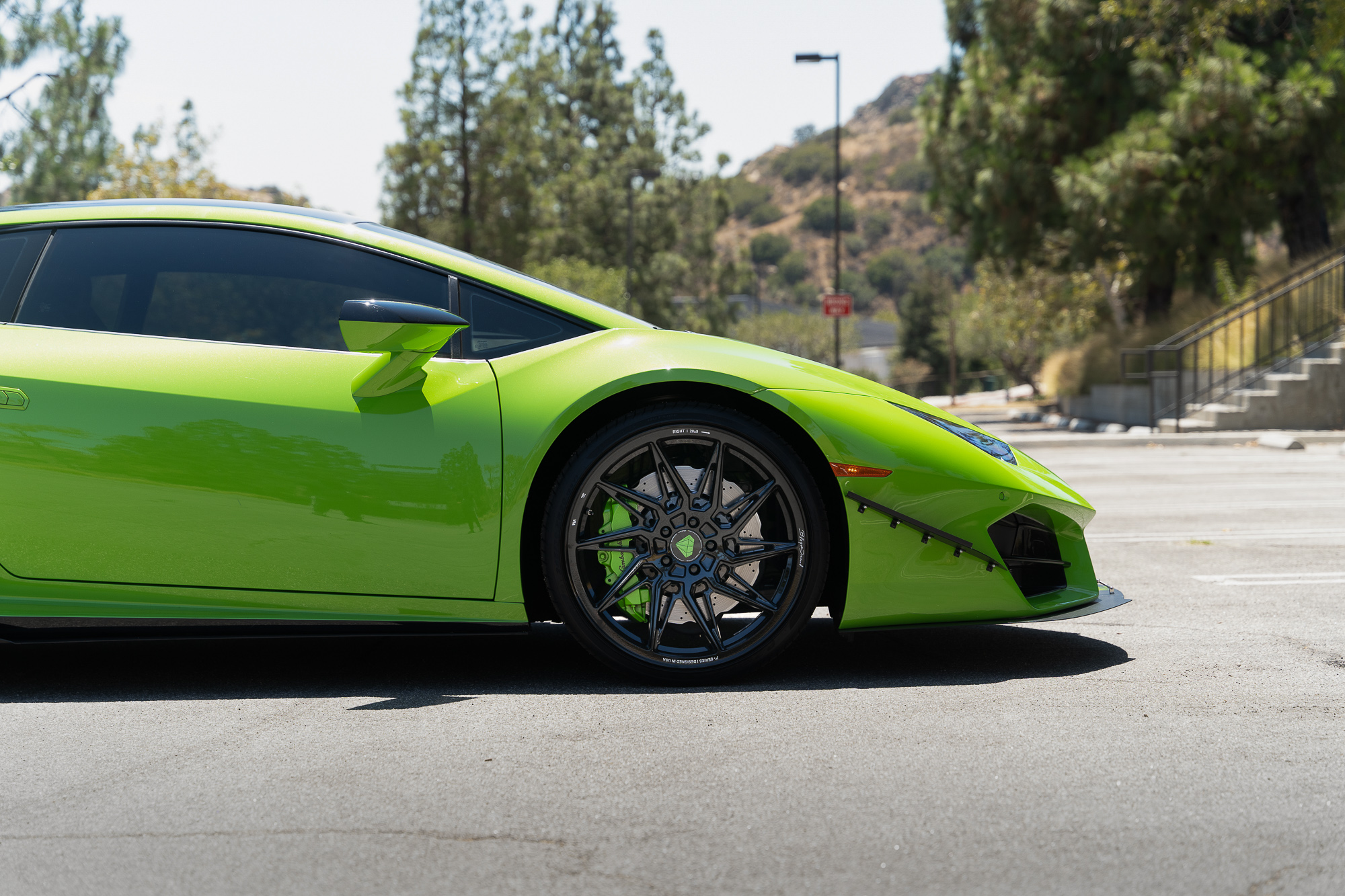 A 2020 Lamborghini Huracan on Blaque Diamond BD-F20 Gloss Black Wheels