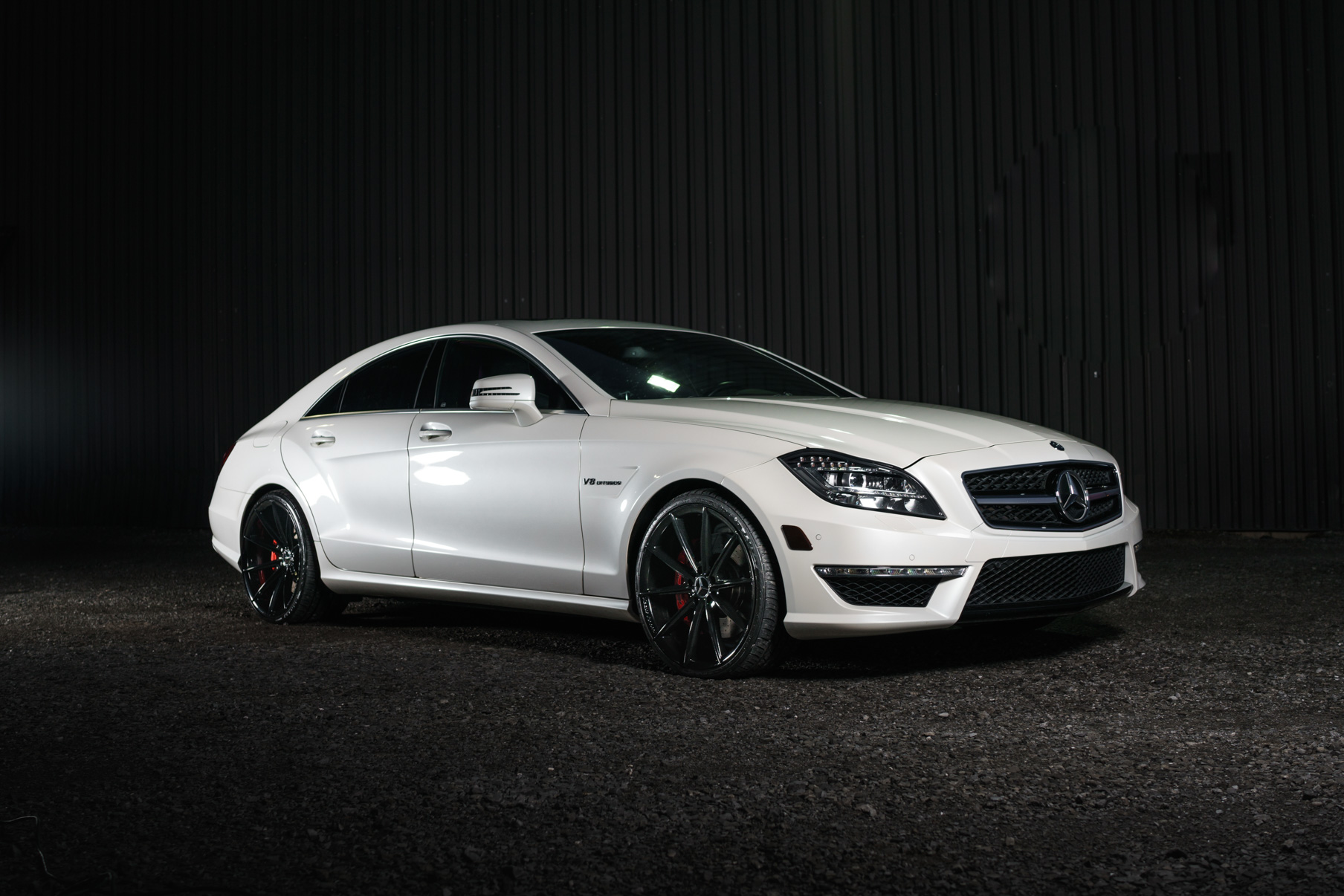 A 2012 Mercedes-Benz CLS63 AMG on Blaque Diamond BD-11 Gloss Black Wheels