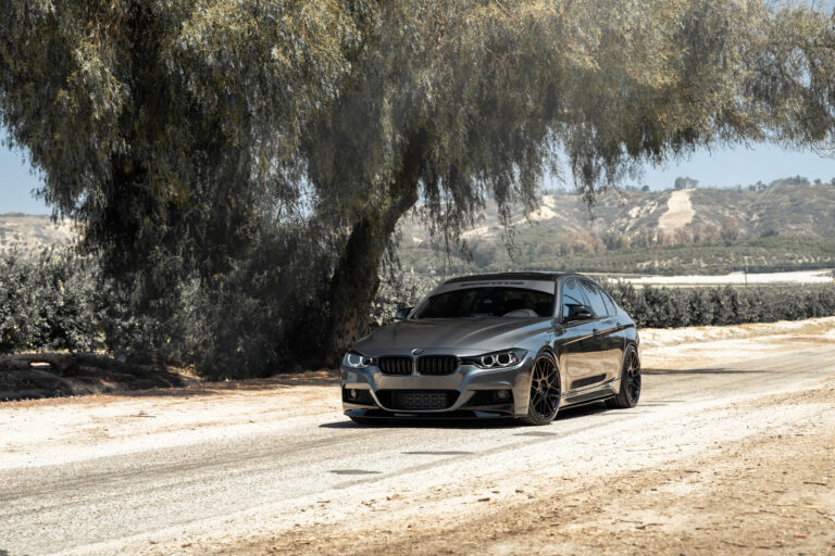 A 2015 BMW 335i on Blaque Diamond BD-F12 Custom Gloss Black Wheels