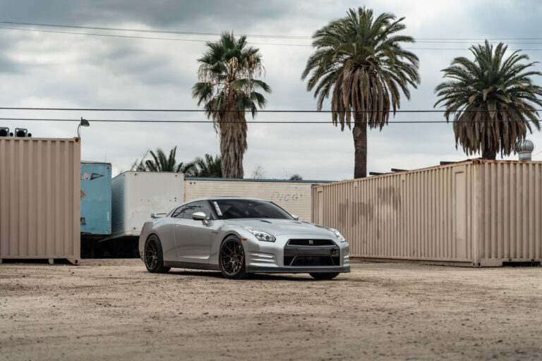 A 2015 Nissan GTR on Blaque Diamond BD-F18 Custom Matte Bronze Wheels