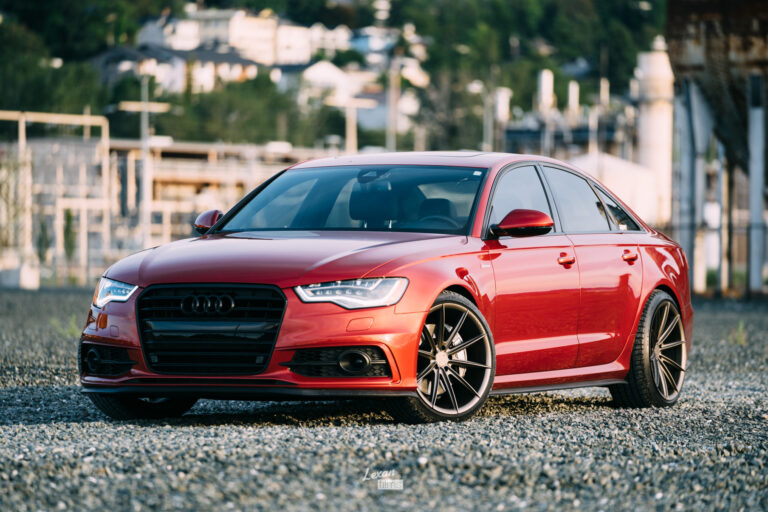 A 2016 Audi A6 on 20 Inch Blaque Diamond BD-11 Antique Matte Bronze Wheels