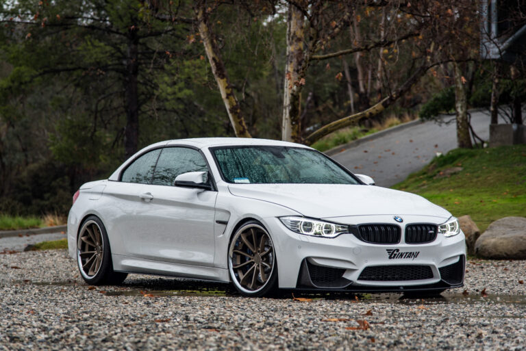 A BMW M4 on 20 Inch Blaque Diamond BD-23 Bronze Wheels