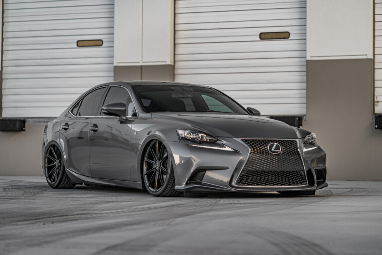 A 2017 Lexus IS on 19 Inch Blaque Diamond BD-11 Gloss Black Wheels