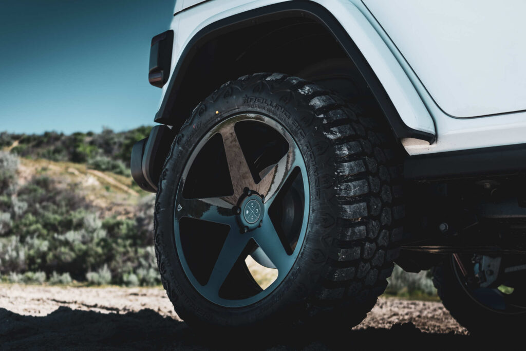 A 2018 Jeep Wrangler on Blaque Diamond BD-F15 Gloss Black Wheels