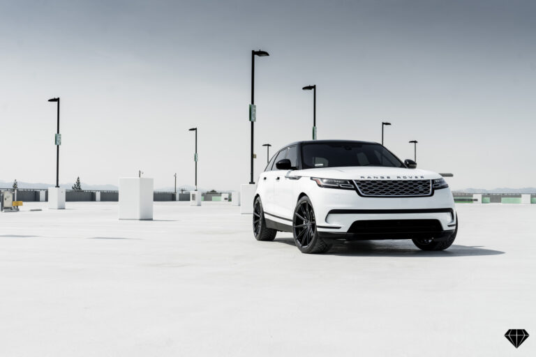 A 2018 Range Rover Velar on Blaque Diamond BD-11 Gloss Black Wheels