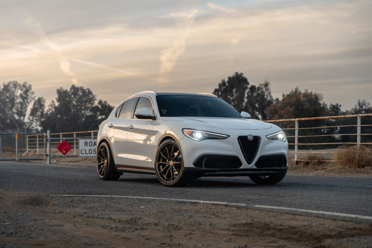 A 2020 Alfa Romeo Stelvio on Blaque Diamond BD-23 Custom Bronze Finish Wheels